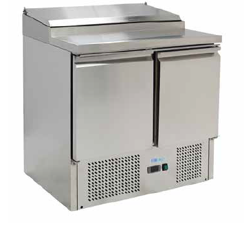Saladeta FORCOLD so zabudovanou vitrinou | 2-dverová, nerezová | G-PS200-FC