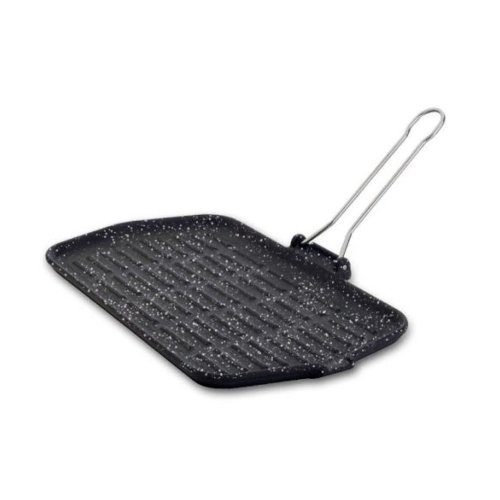 Grilovacia panvica obdĺžniková | smaltovaná liatina | efekt kameňa | 230 × 360 mm | ILSA 0205S230GBS