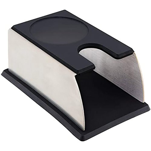 Stojan na tamper na kávu - Nerez / Silikón - 14x9 cm v 6 cm