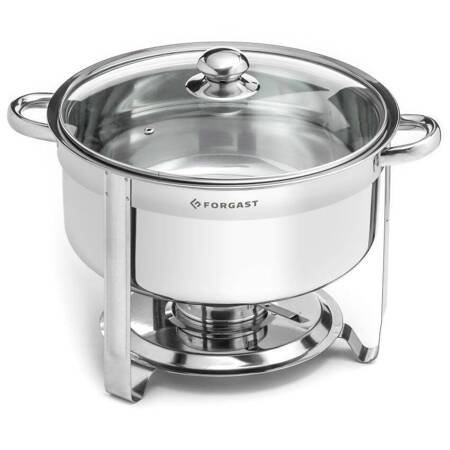 Chafing dish okrúhly | so sklenenou pokrievkou | 7,5 l | celonerezový | FG03275V1