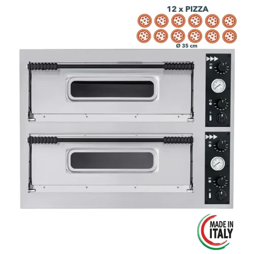 Pizza pec profi Prismafood BASIC XL 66 | 12x pizza 36 cm (6+6) | 18 kW | elektrická pec na pizzu gastro