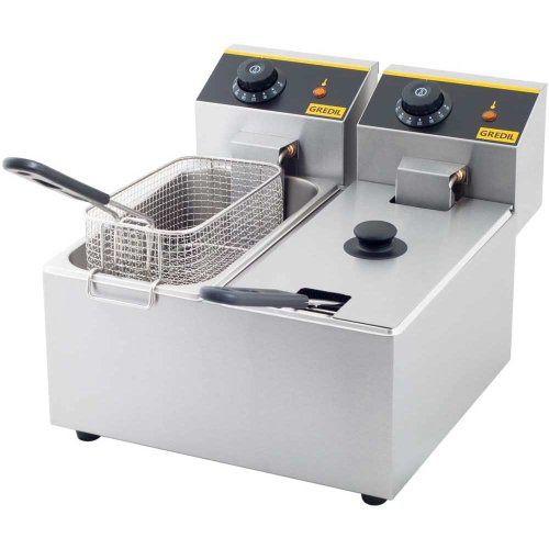Stolová fritéza | dvojitá | objem 2x 3 l | 2x 2,2 kW | GREDIL | STALGAST 746070
