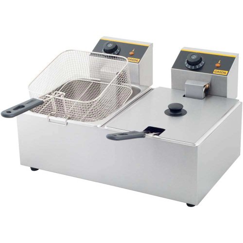 Stolová fritéza | dvojitá | objem 2x 5 l |2x 3,2 kW | GREDIL | STALGAST 746100