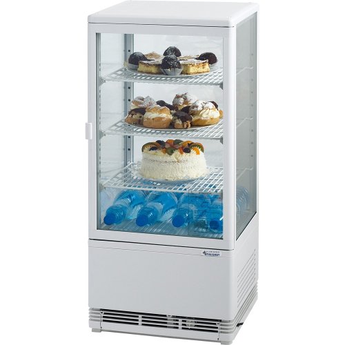 Vitrína na zákusky alebo nápoje biela – 78 l – 170 W