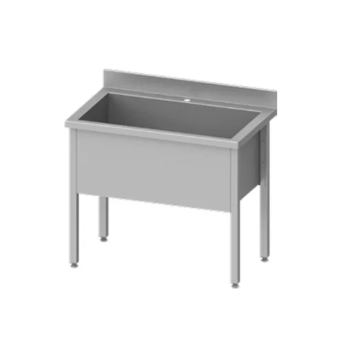 Drez s jednou hlbokou vaňou | 800x700x850 mm h=400 mm | Stalgast - EasyLine | skrutkový