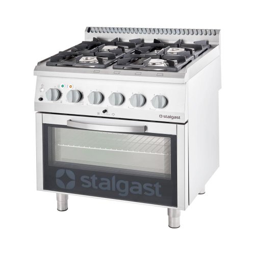 4-Plynový sporák s rúrou GN2/1 (2x5+2x7 kW) | STALGAST 9710310