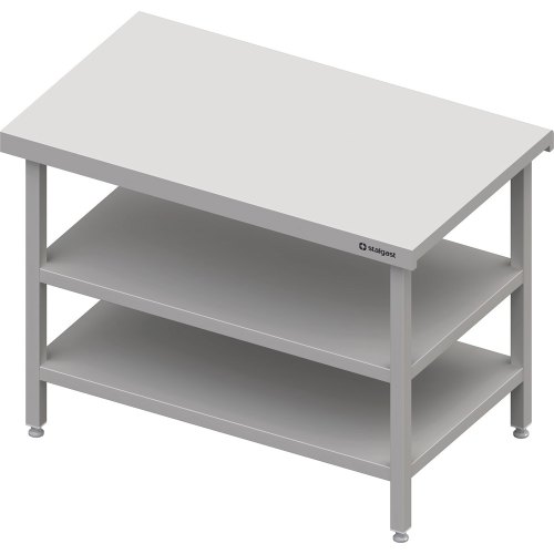 Neutrálny výdajný stôl s dvoma policami – 600x735x880mm