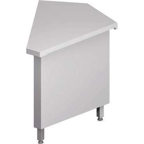 Neutrálny výdajný stôl rohový 45° - 667x830x880mm