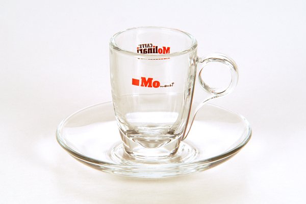 Šálka s podšálkou espresso sklo