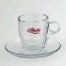 Šálka s podšálkou Trombetta macchiato sklo