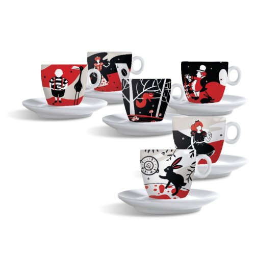 Šálky cappuccino Alica v krajine zázrakov 6ks v bal.