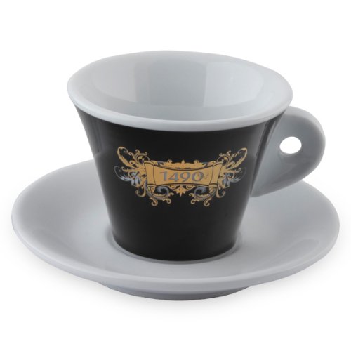 Šálka s podšálkou L´Antico 1490 cappuccino čierna