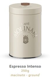 Caffé Molinari Espresso Intenso 250 g mletá káva v plechovke