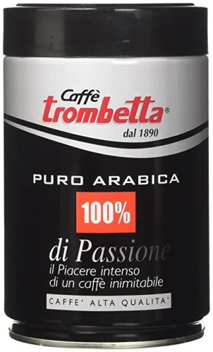 Trombetta 100% Arabica 250g,mletá v plechovici