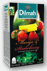Čierny čaj - mango a jahoda 20ks